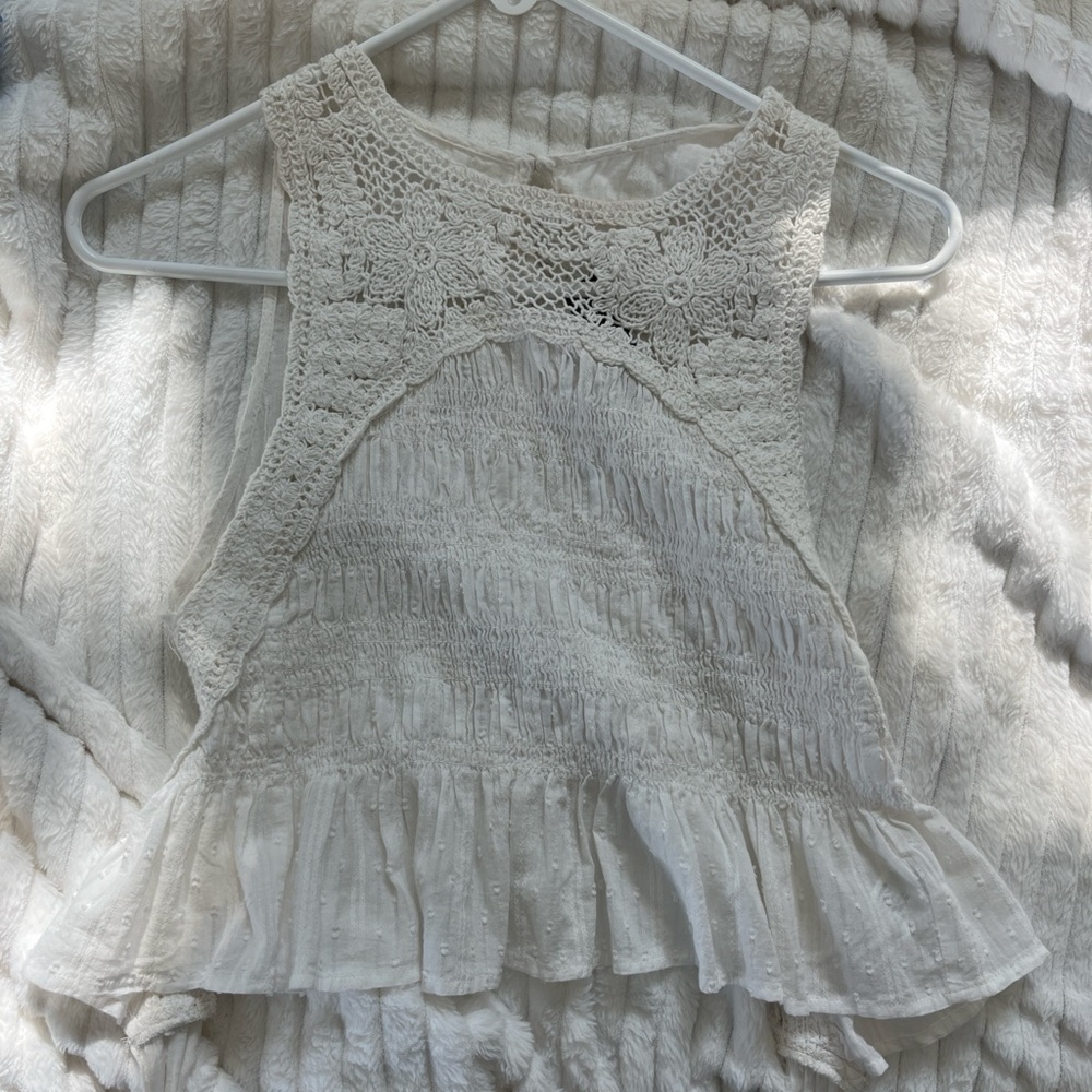 Zara White Lace Tank Top